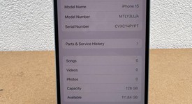 Good
													Apple iPhone 15 - Unlocked, Blue, 128 GB, A2846, photo 3 of 13