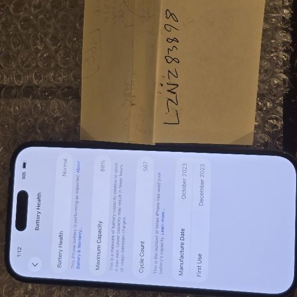 Apple iPhone 15 - Unlocked, Black, 128 GB, A2846