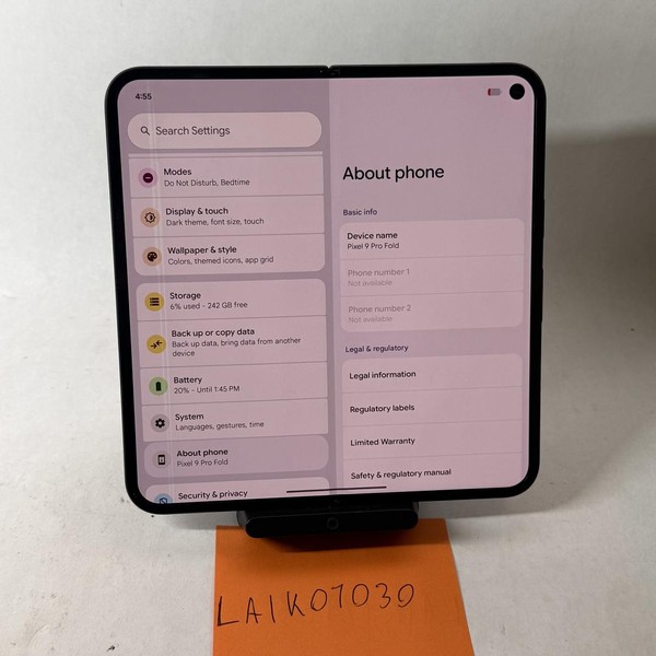 Google Pixel 9 Pro Fold - Unlocked, 256 GB, Obsidian, GGH2X