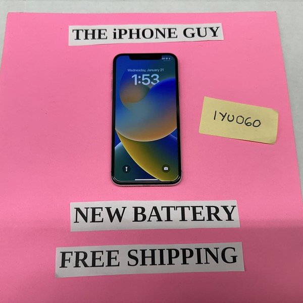 Apple iPhone X - Unlocked, Silver, 256 GB, A1901, GSM