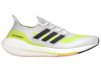adidas Ultra Boost 21 White Solar Yellow for sale