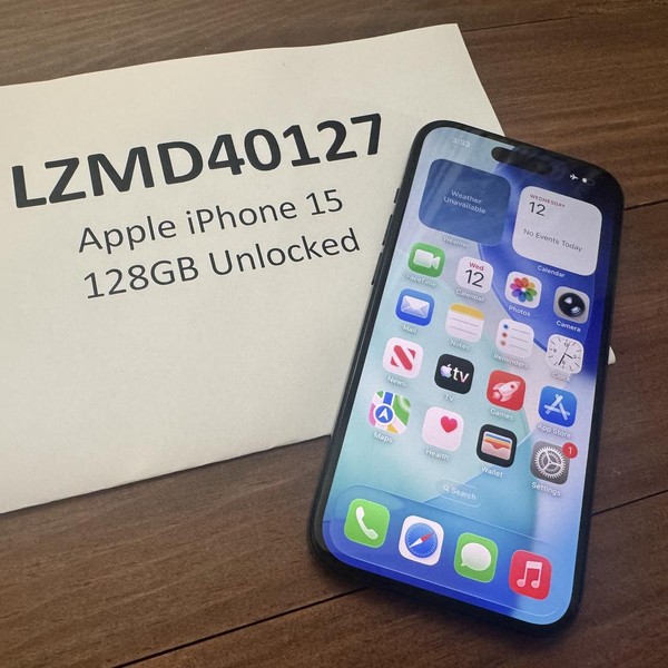 Apple iPhone 15 - Unlocked, 128 GB, Black, A2846