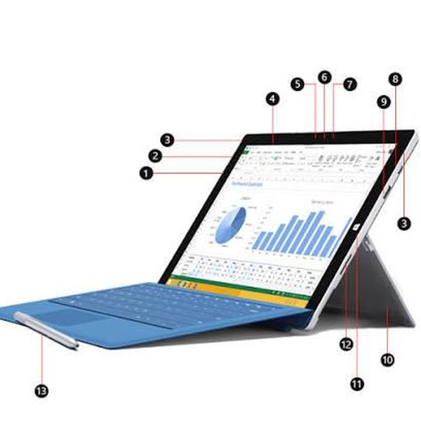 Microsoft Surface Pro 3 - Wi-Fi, 64 GB, Silver