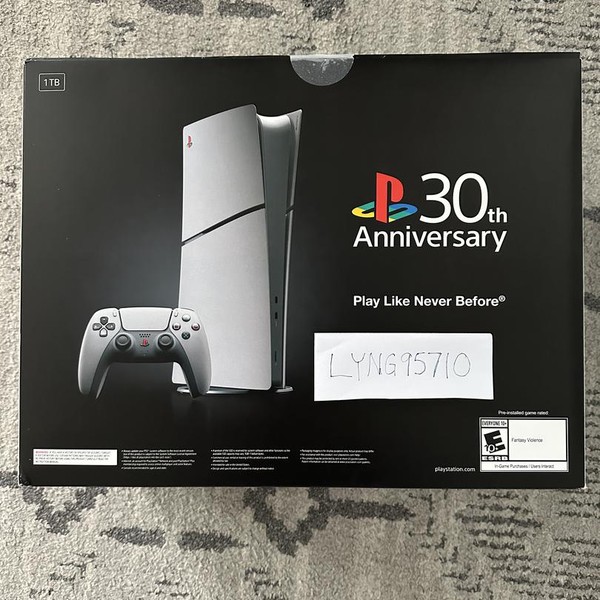 PlayStation 5 Slim Digital Edition (2023) - 1 TB, Gray, 30th Anniversary