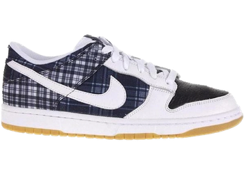 Nike Dunk Low Plaid White Black (Women's) for sale