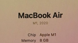 Good
													MacBook Air 2020 - 13" - Apple M1, Silver, 256 GB, 8 GB, photo 5 of 11