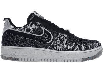 Nike Air Force 1 Low Crater Flyknit Black White Melange for sale