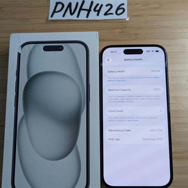 Apple iPhone 15 - AT&T, 128 GB, Black, A2846