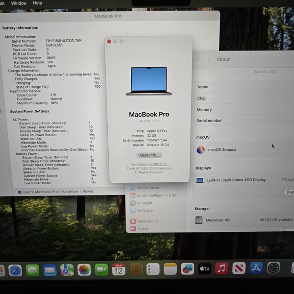 MacBook Pro 2021 - 14 inch - 512 GB, Gray, 32 GB, Apple M1 Pro 10-core