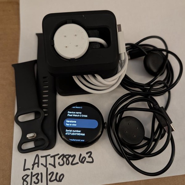 Google Pixel Watch 3 - Wi-Fi, Black, 45mm, Wi-Fi