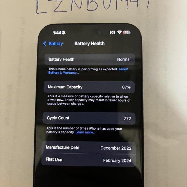 Apple iPhone 15 Pro Max - Unlocked, 256 GB, Black, A2849