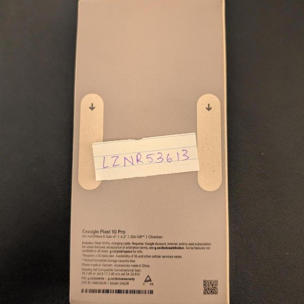 Google Pixel 10 Pro - Unlocked, 256 GB, Obsidian, G4QUR