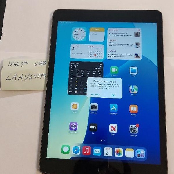 Apple iPad 9th Gen - Unlocked, Gray, 64 GB, A2603