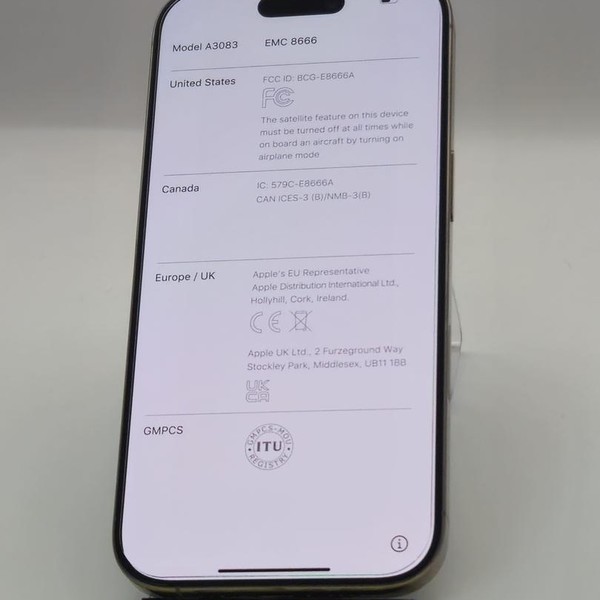 Apple iPhone 16 Pro - Unlocked, Natural, 256 GB, A3083