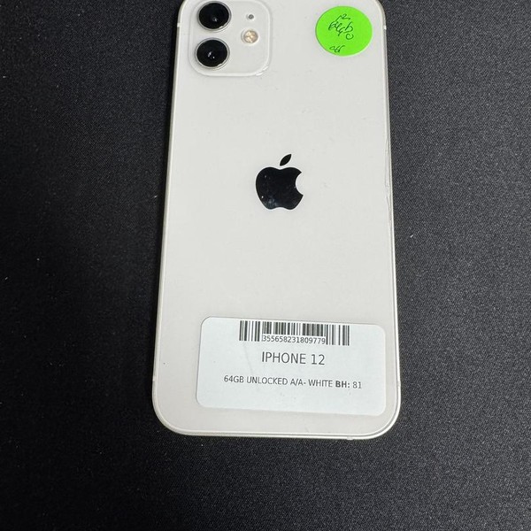 Apple iPhone 12 - Unlocked, 64 GB, White, A2172