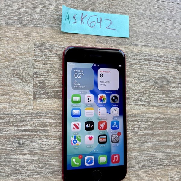 Apple iPhone SE 3rd Gen 2022 - Unlocked, 128 GB, Red, A2595