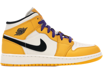 Jordan 1 Mid SE Lakers (GS) for sale