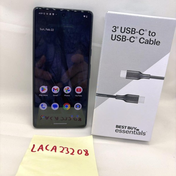 Google Pixel 7 - Unlocked, 128 GB, Obsidian, 8 GB, GVU6C, Sub-6 5G