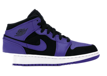 Jordan 1 Mid Black Dark Concord (GS) for sale
