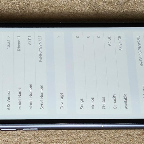 Apple iPhone 11 - Unlocked, 64 GB, Black, A2111