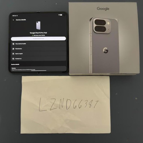 Google Pixel 10 Pro Fold - Unlocked, 512 GB, Moonstone, GU0NP