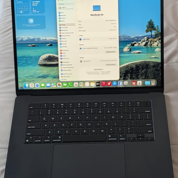 MacBook Air 2023 (M2) - 15 inch - 256 GB, Midnight, 8 GB, Apple M2