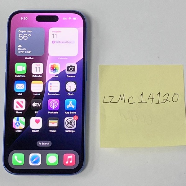 Apple iPhone 16 - Verizon, 128 GB, Ultramarine, A3081