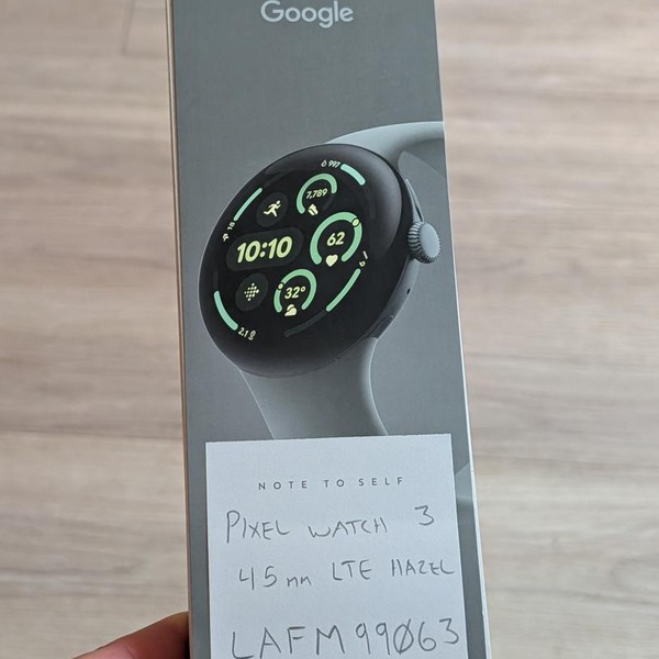 Google Pixel Watch 3 - Unlocked, Hazel, 45mm, LTE