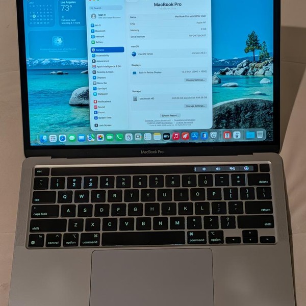 MacBook Pro 2020 - 13 inch - 512 GB, Gray, 8 GB, Apple M1