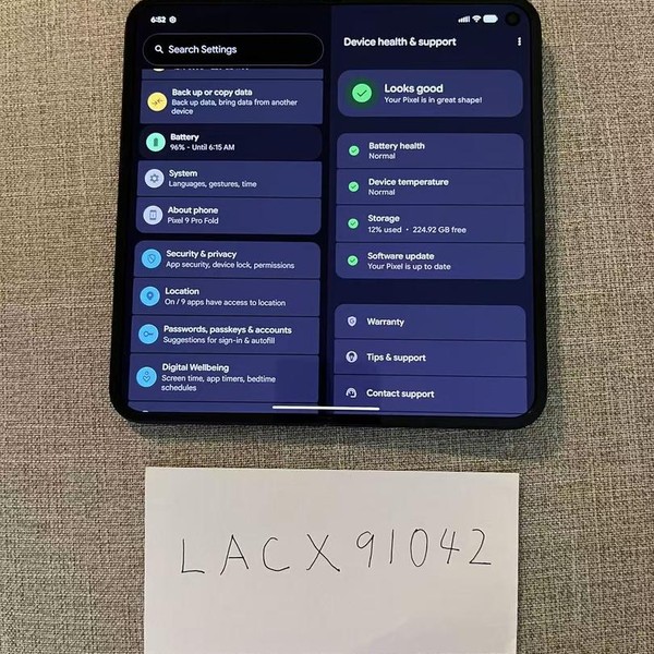 Google Pixel 9 Pro Fold - Unlocked, 256 GB, Obsidian, GGH2X