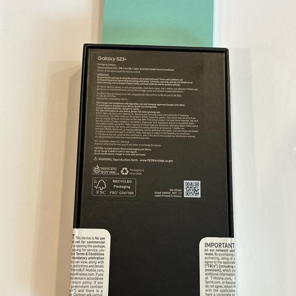 Samsung Galaxy S23 Plus - T-Mobile, 256 GB, Black, 8 GB, SM-S916U