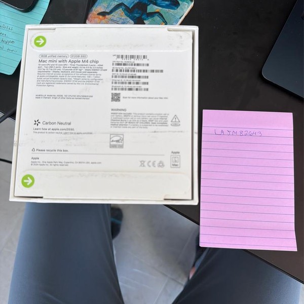 Mac Mini 2024 - 512 GB, 16 GB, Apple M4