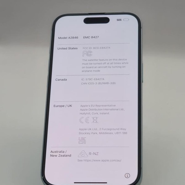 Apple iPhone 15 - Verizon, 128 GB, Blue, A2846