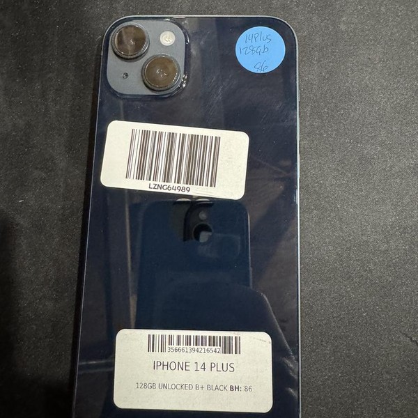 Apple iPhone 14 Plus - Unlocked, 128 GB, Midnight, A2632