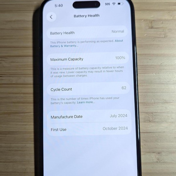 Apple iPhone 15 - Unlocked, 128 GB, Black, A2846