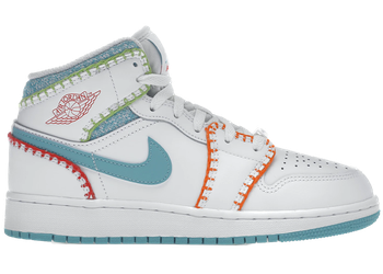 Jordan 1 Mid Multi Knit (GS) for sale