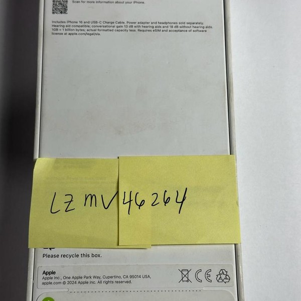 Apple iPhone 16 - T-Mobile, 128 GB, Black, A3081