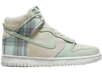 Nike Dunk High SE Tartan Plaid White Light Green (GS) for sale