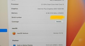 Good
													MacBook Pro 2017 (No Touch Bar) - 13" - I5, Silver, 128 GB, 8 GB, photo 4 of 14