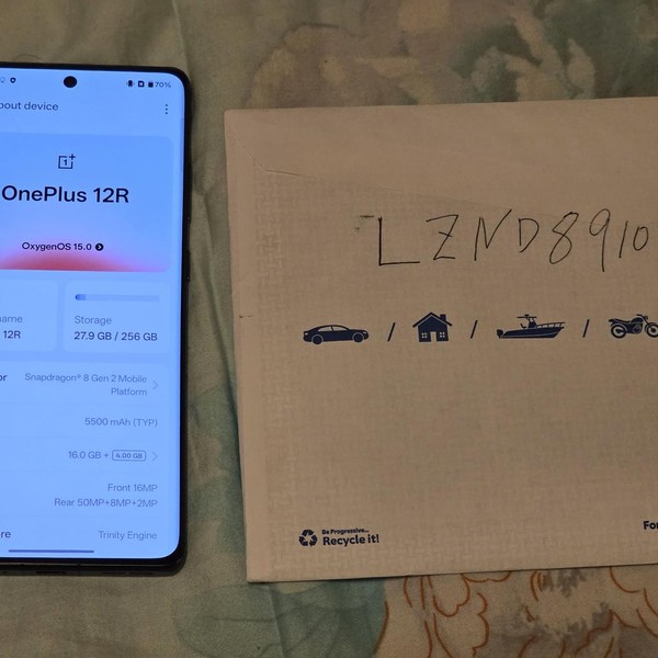 OnePlus 12R - Unlocked, Gray, 256 GB, 16 GB, CPH2611