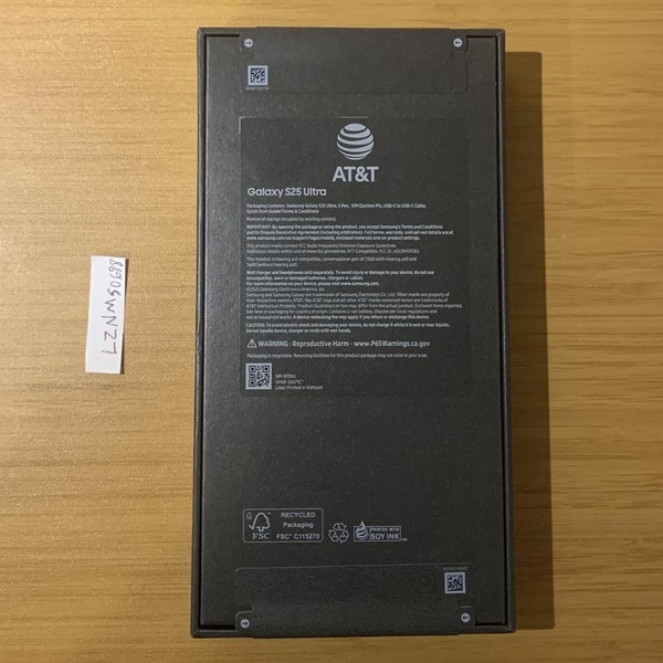 Samsung Galaxy S25 Ultra - AT&T, 512 GB, Black, 12 GB, SM-S938U