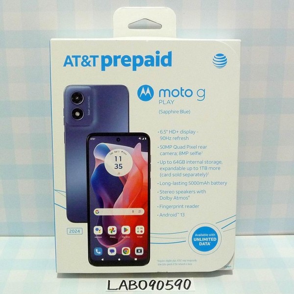 Moto G Play (2024) - AT&T, 64 GB, Blue, 4 GB