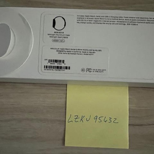 Apple Watch Series 8 45mm - Midnight, A2771 - GPS, Aluminum