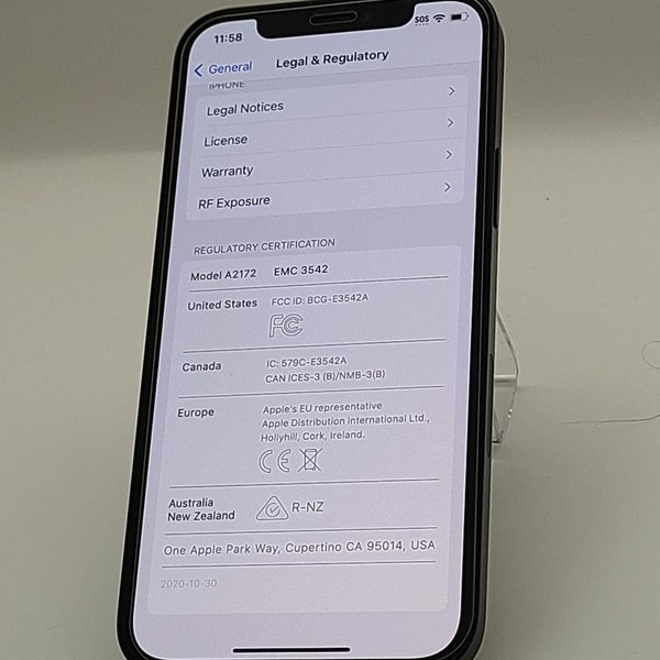 Apple iPhone 12 - AT&T, 64 GB, Black, A2172