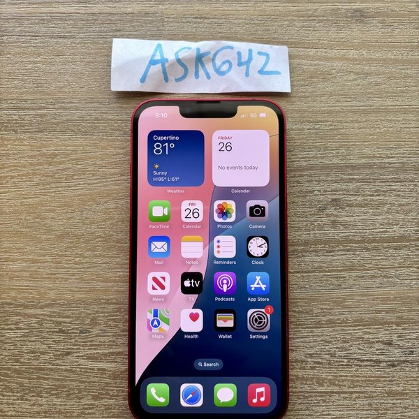 Apple iPhone 14 - Unlocked, 512 GB, Red, A2649