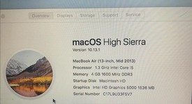 Good
													MacBook Air 2013 - 13" - Silver, 128 GB, 4 GB, photo 1 of 8