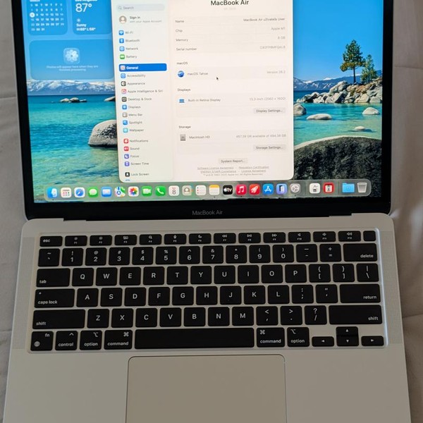 MacBook Air 2020 - 13 inch - 512 GB, Silver, 8 GB, Apple M1
