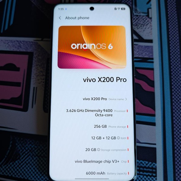 Vivo X200 Pro - Unlocked Non-US, 256 GB, Blue, 12 GB