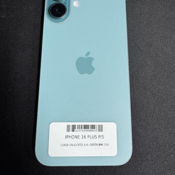 Apple iPhone 16 Plus - Unlocked Non-US, 128 GB, Teal, A3290