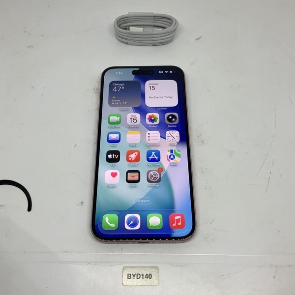 Apple iPhone 15 Plus - Unlocked, 256 GB, Pink, A2847